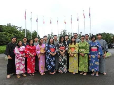 All the participants wore Yukata during the cultural day